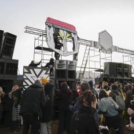 Participantes de la macrofiesta 'Big Fucking Party 2025' el pasado miércoles, 1 de enero de 2025.