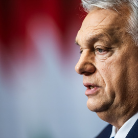 El primer ministro húngaro, Viktor Orbán, durante una rueda de prensa.