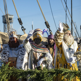 Imagen de archivo de los Reyes Magos llegando al Puerto de Barcelona, a 5 de enero de 2023