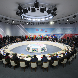 Una vista general de la sesión plenaria de los BRICS, en una foto de archivo.