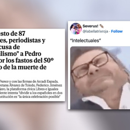 Cachondeo con el manifiesto que acusa de "guerracivilismo" a Pedro Sánchez.