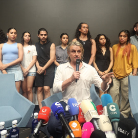 El productor musical Nacho Cano ofrece declaraciones a los medios.