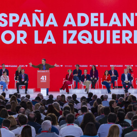 Pedro Sánchez durante la clausura del 41 Congreso Federal del PSOE celebrado en Sevilla a finales de noviembre.