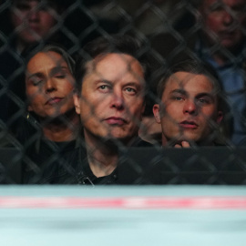 Ellon Musk, multimillonario tecnológico y futuro asesor gubernamental del presidente electo de EE. UU., Trump, en el Madison Square Garden.