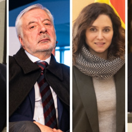 De izquierda a e derecha, Mario Conde, José Blanco, Isabel Díaz Ayuso y Juan Luis Cebrián