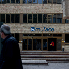 Fachada de un edificio de Muface, en Paseo de Juan XXIII, en Madrid.