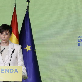 La ministra de Vivienda y Agenda Urbana, Isabel Rodríguez García, inaugura el evento monográfico organizado por el Gobierno sobre el problema del acceso a la vivienda, en Madrid.