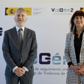 La ministra de Igualdad, Ana Redondo, y el ministro del Interior, Fernando Grande-Marlaska, presentan el nuevo modelo de respuesta policial a la violencia de género. LUGAR: Centro Tecnológico de Seguridad (CETSE), a 15 de enero de 2025, en Madrid (España).