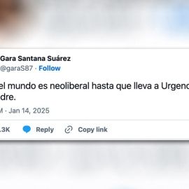 La frase sobre el neoliberalismo que triunfa en las redes con más de 43.000 'me gusta'.