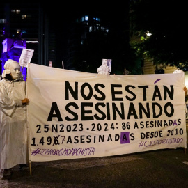 Foto de archivo de una manifestación feminista en València.