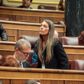 Míriam Nogueras, portavoz de Junts per Catalunya en el Congreso, durante el Pleno de este 22 de enero.