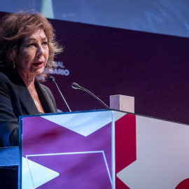 Imagen de archivo de la periodista Ana Rosa Quintana durante la XXI edición del Premio Nacional Joven Empresario, en el Auditorio del Banco Santander, a 12 de diciembre de 2024, en Madrid (España).