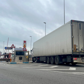 Un dels accessos del Port de Barcelona, en una imatge de dimarts.