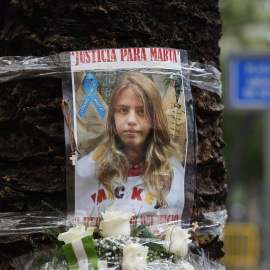 Flores y una foto de Marta del Castillo recuerdan a la joven coincidiendo con el 16 aniversario de su desaparición y asesinato.