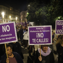 Foto de archivo de  la manifestación con motivo del 25N en Málaga.