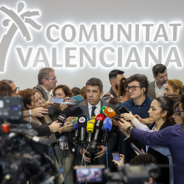 El president de la Generalitat, Carlos Mazón, realiza declaraciones en la Feria Internacional de Turismo (Fitur) donde se celebra el Acto central de la presencia de la Comunitat Valenciana.