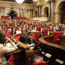 Un Ple del Parlament durant una votació.