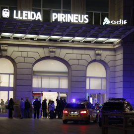 Imatge de l'estació de Lleida-Pirineus aquest dimarts al vespre