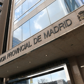 Fachada de la Audiencia Provincial de Madrid, a 7 de marzo de 2022.