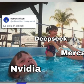 Reacciones a la incursión de Deepseek en Bluesky.