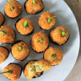 Receta de bolas de patata, zanahoria y queso