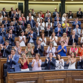 La bancada socialista en el Congreso de los Diputados.