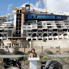 María Jesús Montero, este lunes delante del Algarrobico