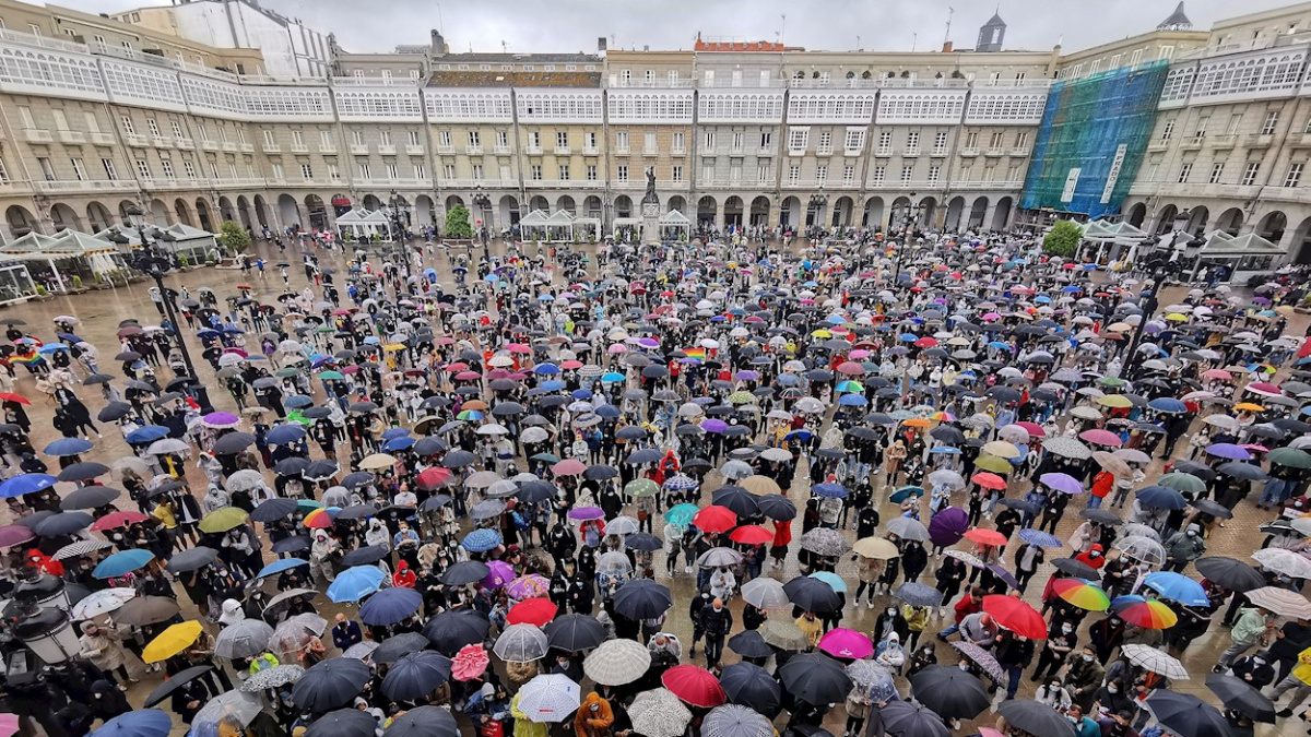 La manifestación en A Coruña por el asesinato de Samuel se convierte en ...