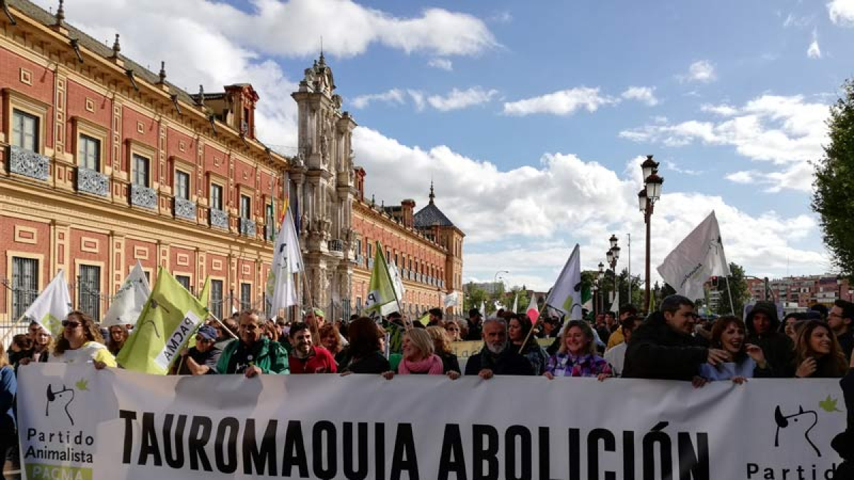 PACMA: Varios centenares de personas se manifiestan en Sevilla contra ...