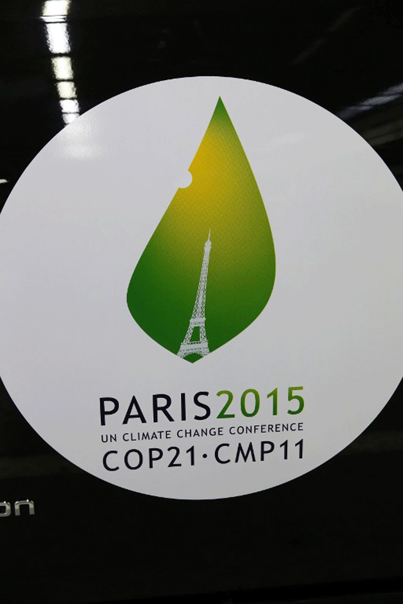 Logo de la COP21 en París. AFP