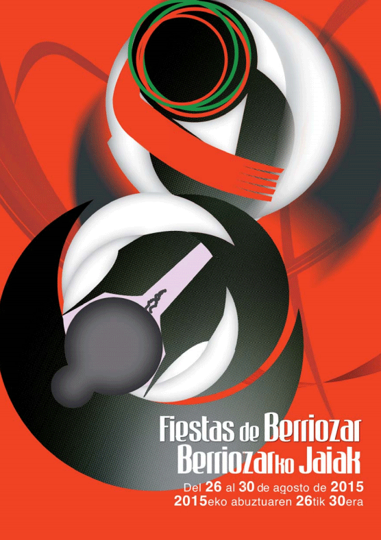 Cartel de las fiestas patronales de Berriozar (Navarra).