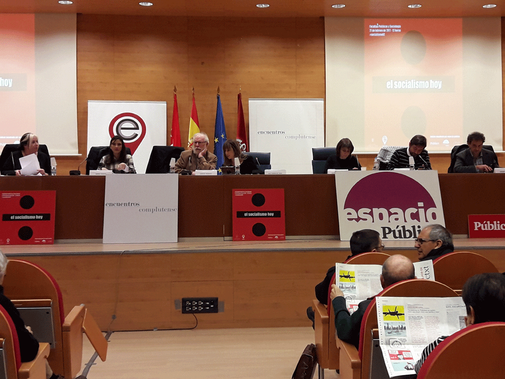 Espacio Público, con la colaboración de Público, Encuentros Complutense y la revista CTXT, ha celebrado este martes un debate en torno a los retos que debe asumir el socialismo actual.