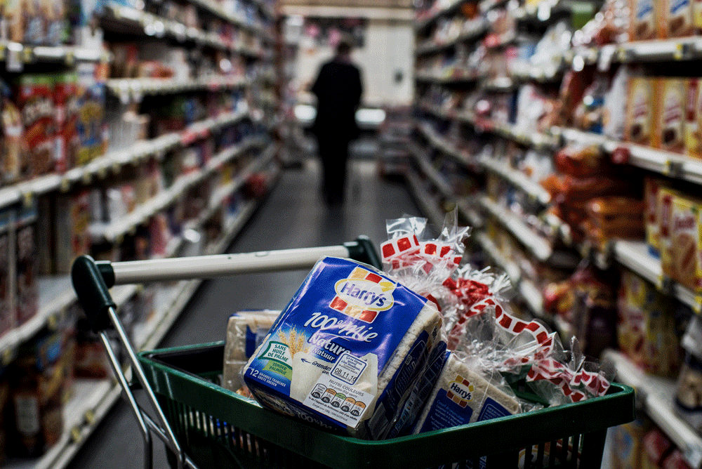 El pasillo de un supermercado. AFP